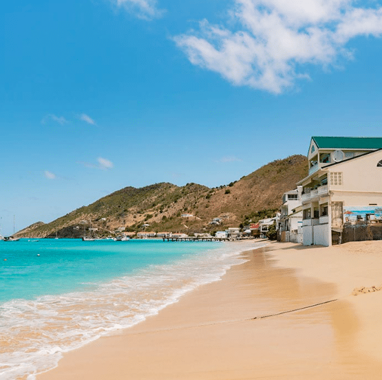 Grand Case Beach in saint martin