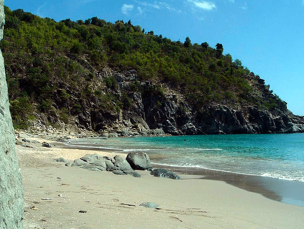 View of Shell Beach in Saint Barthélemy