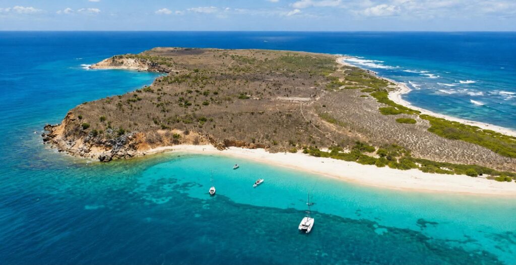 Tintamarre island Saint Martin view